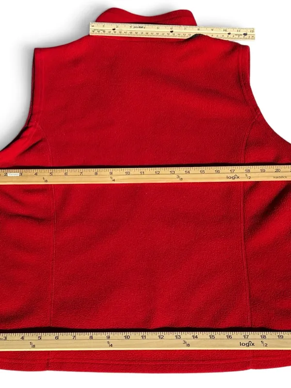 Michigan Tech Red Women's Fleece Vest - Sleeveless Zip Front - Image 4