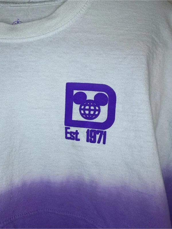 Disney Parks Potion Purple Walt Disney World Spirit Jersey XL Ombre 1971 - Image 6