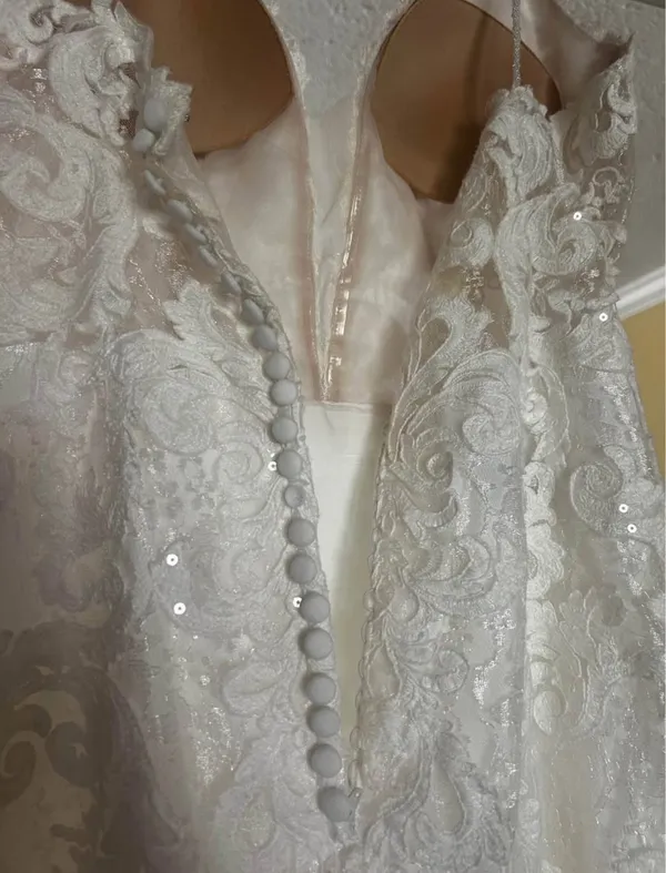 Wedding Dress White Size 8 - Image 3