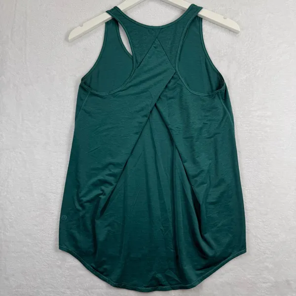 Lululemon Essential Tank Top Teal‎ Green Heathered Racerback Yoga Gym Womens S - Image 6