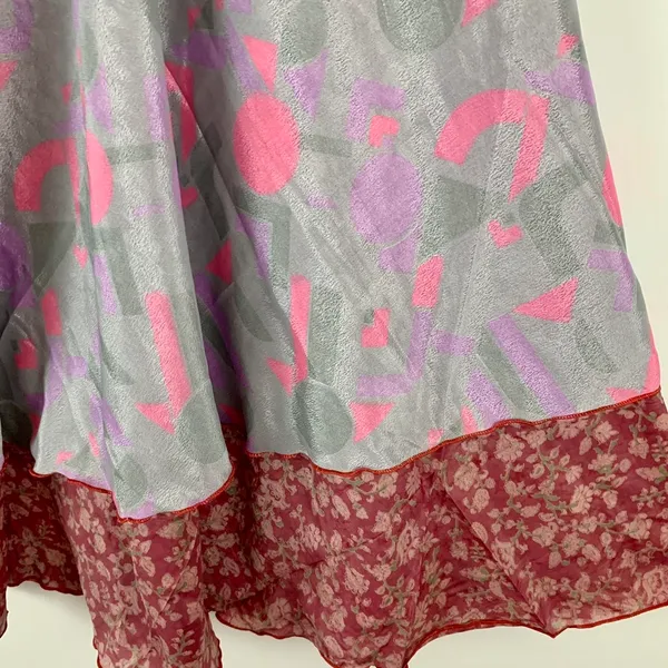 Reversible Maxi Wrap Skirt BINW400 Purple - Image 3