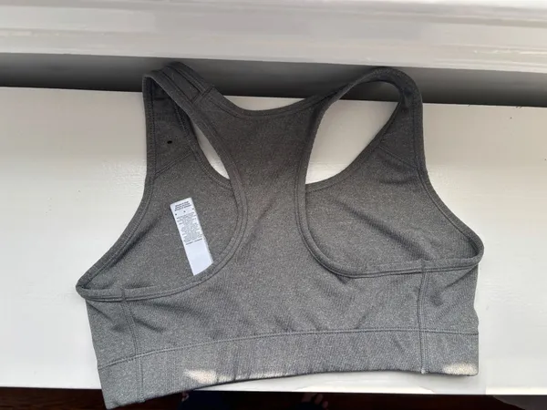 Grey Nike Sports Bra Dri-Fit Racerback - Image 4