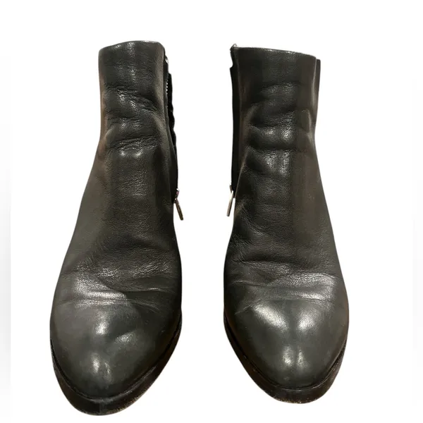 Alexander Wang Ladies Black Leather Cut Out Block Heel Ankle Bootie Shoes 6.5 - Image 4