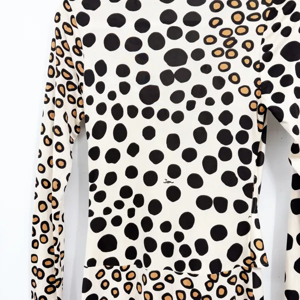 Issa London Womens 100% Silk Mixed Polka Dot Animal Print Wrap Front Dress 8 - Image 8