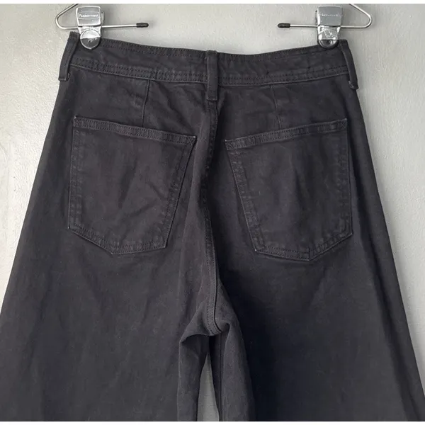 Universal Threads Sailor Wide Leg Jeans Size 6 Black High Rise Lagenlook Street - Image 4