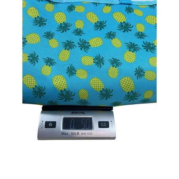 Tropical Blue Pineapple Print Lunch Tote Bag Beach Pool Travel Insulated Bag - Image 8