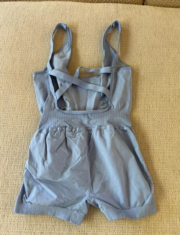 Free People Good Karma Runsie in Cloudy M/L - Image 5