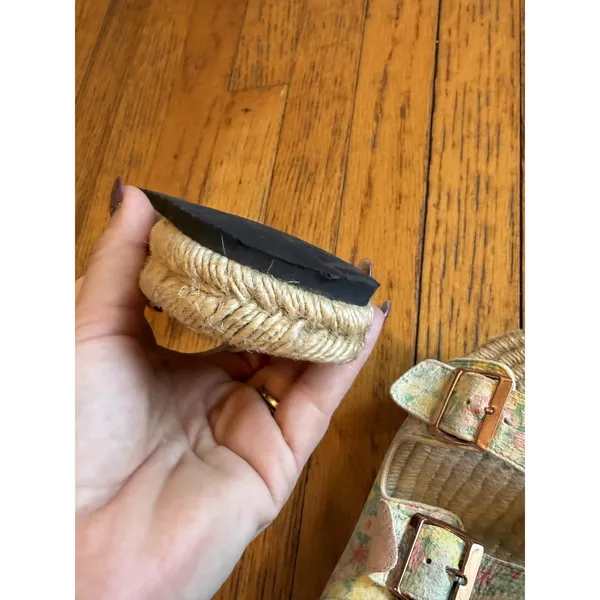 LoveShackFancy x Manebí Nordic Floral Leather Espadrille Slides - Image 7