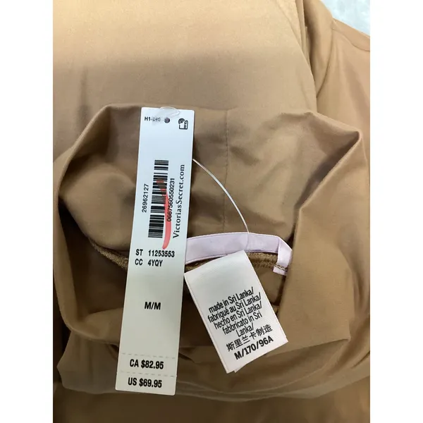Victoria's‎ Secret Mock Neck Long Sleeve Bodysuit Tan Camel M 11253553 NEW.. - Image 8