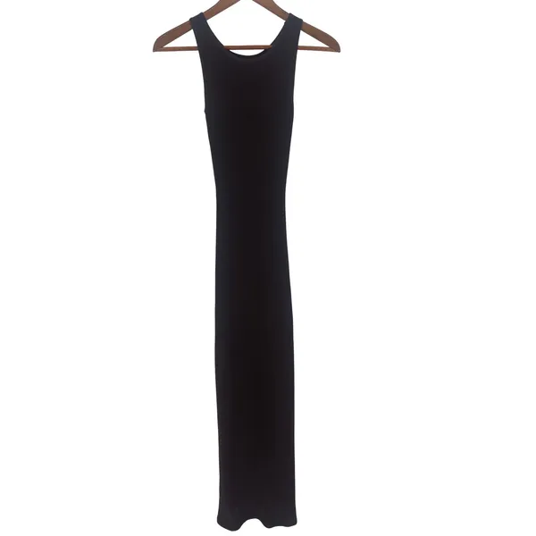 AEXAE Brown Rib Knit Tank Maxi Dress Bodycon‎ Stretch XS - Image 4