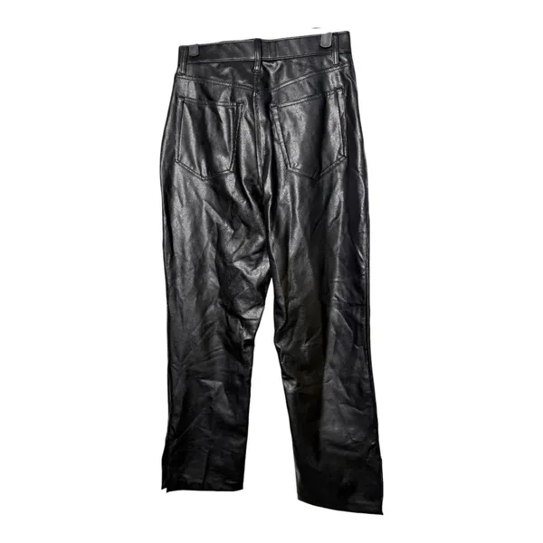 Abercrombie & Fitch Curve Love 90s Straight Vegan Leather Pants 28 6 Short - Image 4