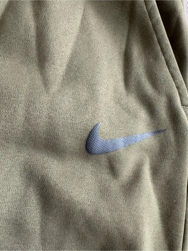 Nike Olive Fleece Jogger Sweatpants with Swoosh - Image 4