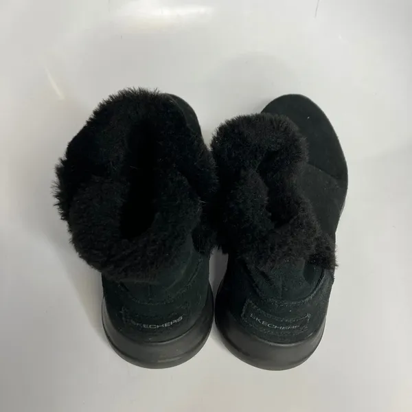 Skechers on‎ the go Joy black suede ankle boots faux fur lined women's size 7 - Image 6