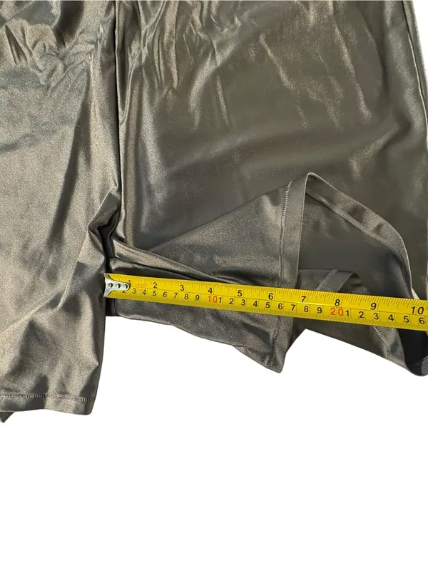 SKIMS Shine Spandex Jersey Bike Shorts 4X Gray Chalk NWT High Rise Plus - Image 9