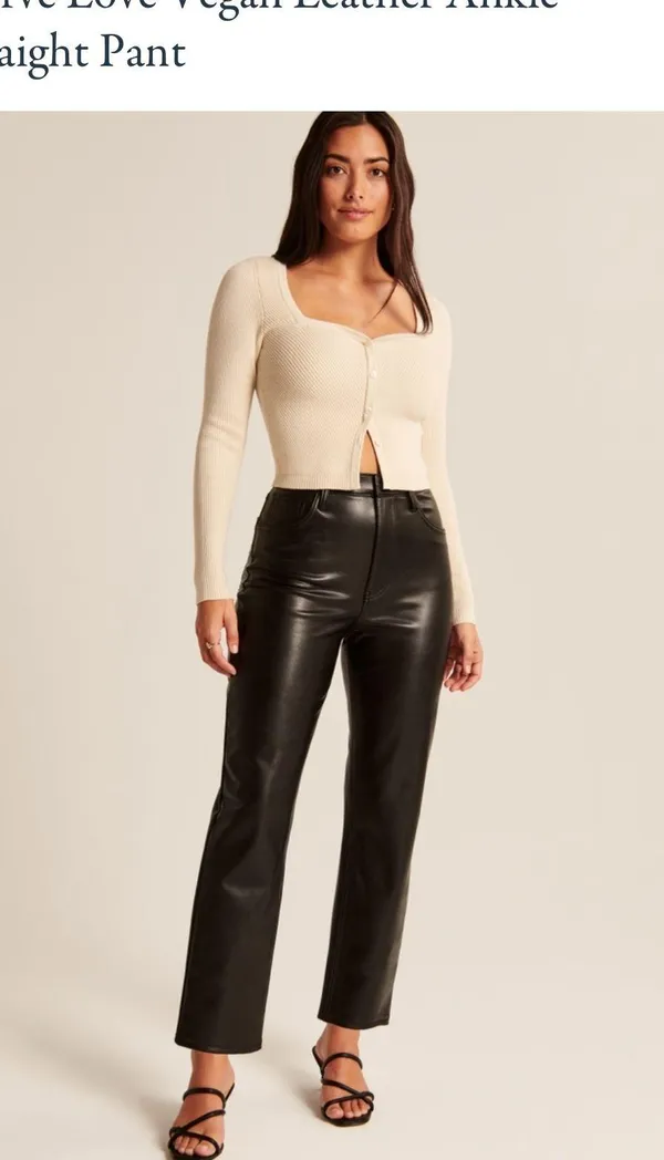 Abercrombie Curve Love Leather Pants - Image 4