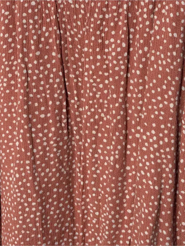 Abercrombie & Fitch XXS Rust Spotted Midi Dress Cottagecore Boho Prairie - Image 6