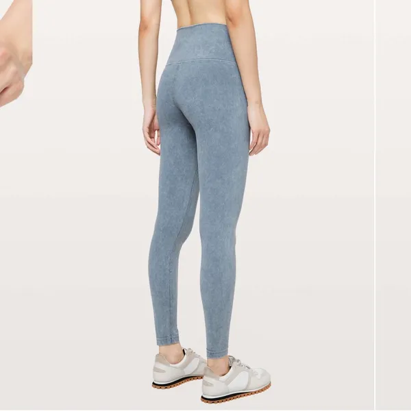 LULULEMON Wunder Under In Washed Moon‎ Blue Size 4 - Image 3