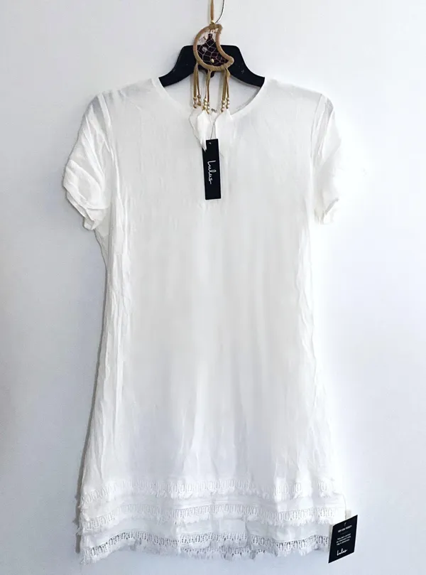 Crochet Bohemian Shift Dress - Image 2