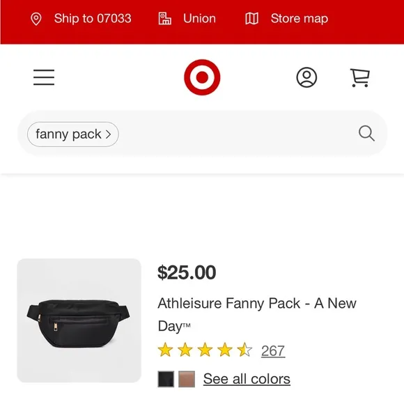 A New Day Black Fanny Pack - Image 2