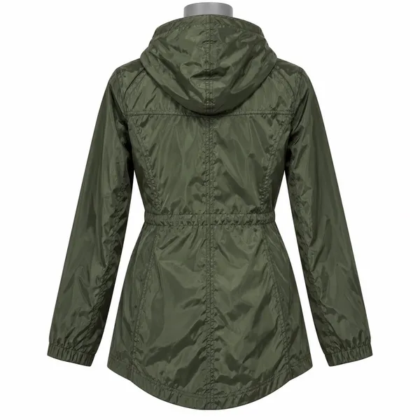 Michael Michael Kors Womens Olive Green Hooded Anorak Jacket Size S - Image 3