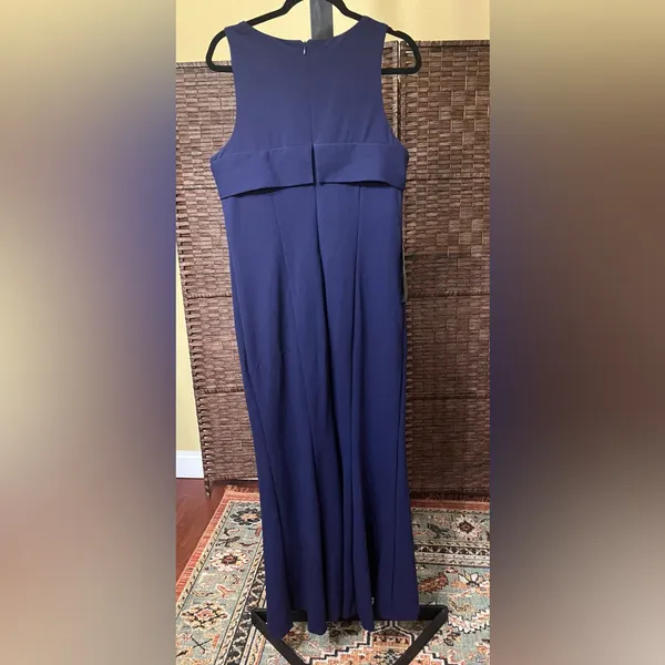 New JS Collections Leona Bow Sleeveless Gown – Midnight Blue – Size 14 - Image 3