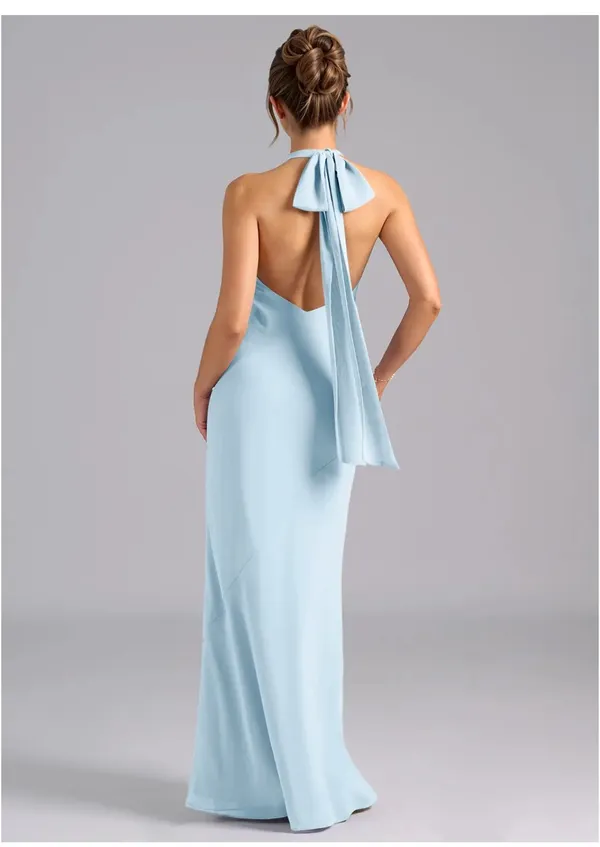 Azazie Bridesmaid Dress Chiffon Sky Blue - Image 2