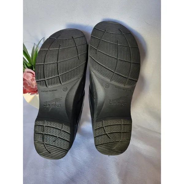 Dansko Professional Clogs Black Leather Size 38 Slip On Shoe Work US 8 .5 - Image 6