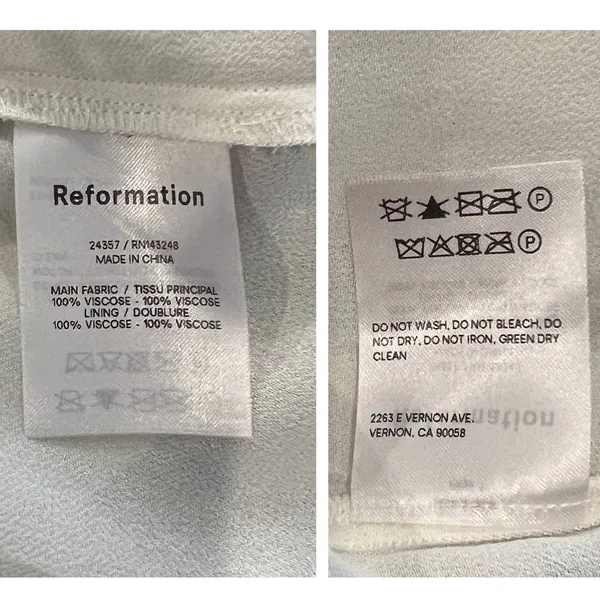 Reformation Delevan Ruffle Sleeve Top Size 10 - Image 4