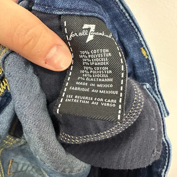 7 For All Mankind Jeans Womens 25 Blue Dark Wash‎ Kimmie Straight Leg Stretch - Image 4