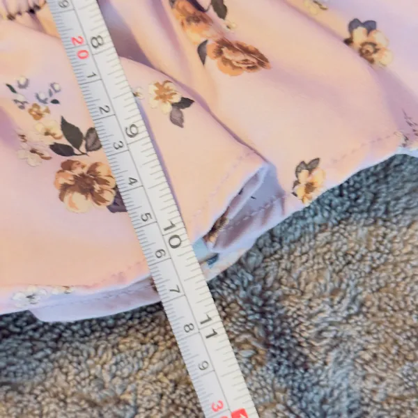 268 | Altar'd State Pink Floral Peasant Top Smocked Waist Boho Large‎ - Image 6