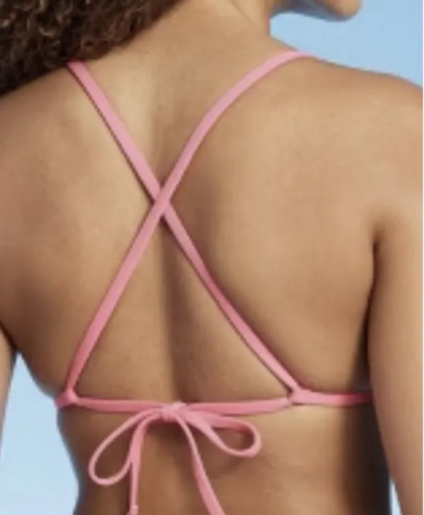 Shade & Shore Pink Triangle Ribbed Bikini - Image 8