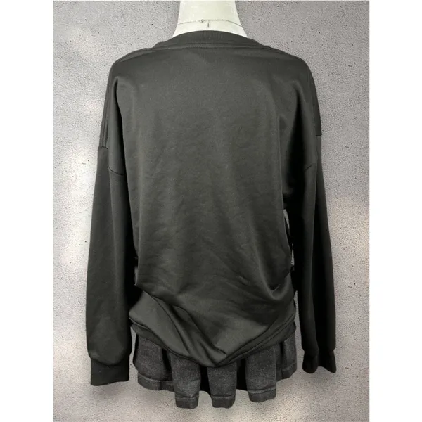 "Kinda Emotional" Flower Skull Sweatshirt Women’s M Black Gothic Emo Grunge Girl - Image 2
