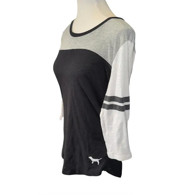 PINK - Victoria's Secret Colorblock varsity tee - Image 2