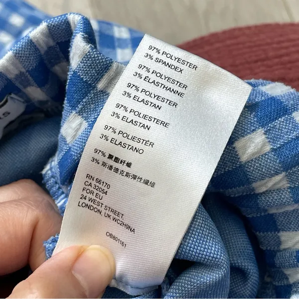 Urban Outfitters Pants gingham check casey kick flare womens Blue (xsmall) - Image 8