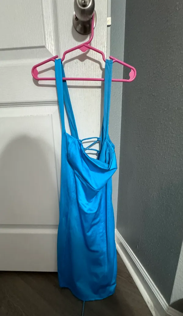 blue dress short - Image 3