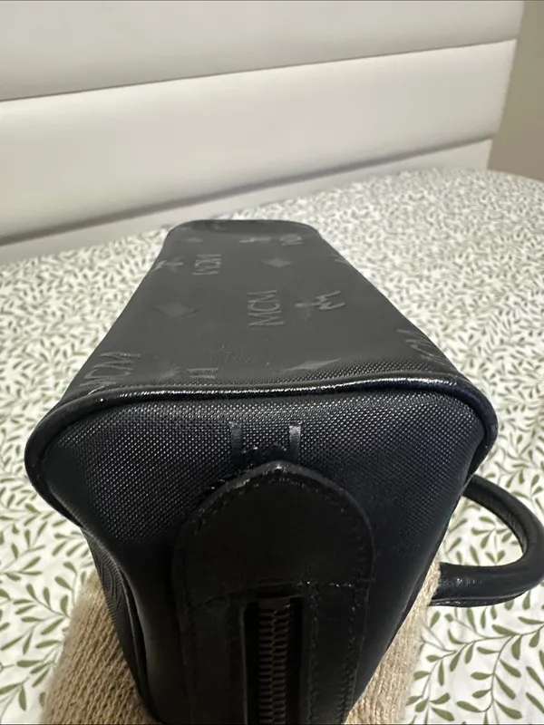 MCM Black Mini Bag in Viseto Coated Canvas - Image 10