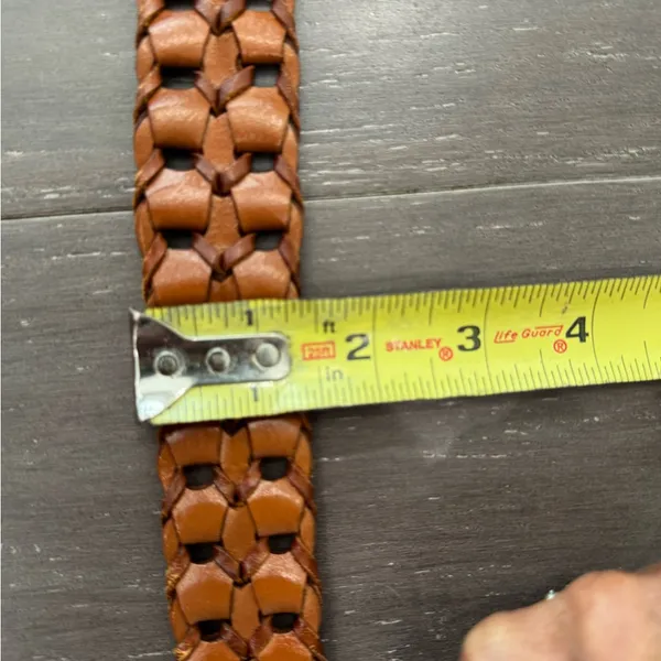 Brown Woven Leather Belt NWOT - Image 6