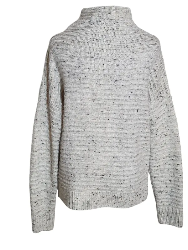 Madewell Speckled Cream Mock Neck Sweater Size Small - Image 2