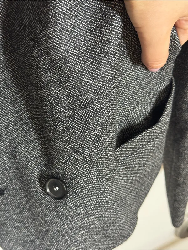 Zara 100% WOOL STRUCTURED BLAZER ZW COLLECTION sz 12 - Image 12