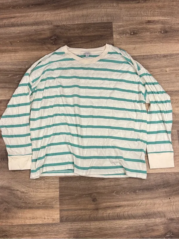 J. Crew Oversized Striped Long Sleeve Shirt Women’s 2XL XXL - Image 4