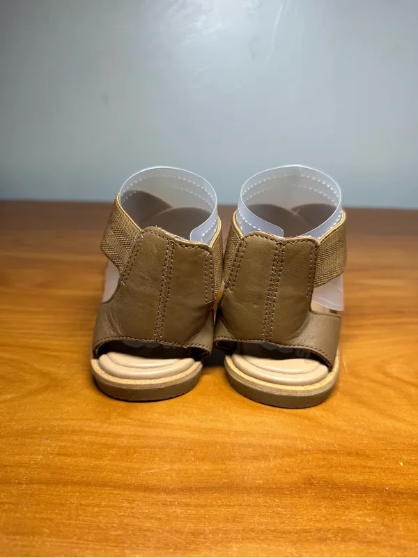 Sorel Ella Strappy Leather Ankle Strap Elastic Tan Beige Sandals Casual 6.5‎ - Image 4