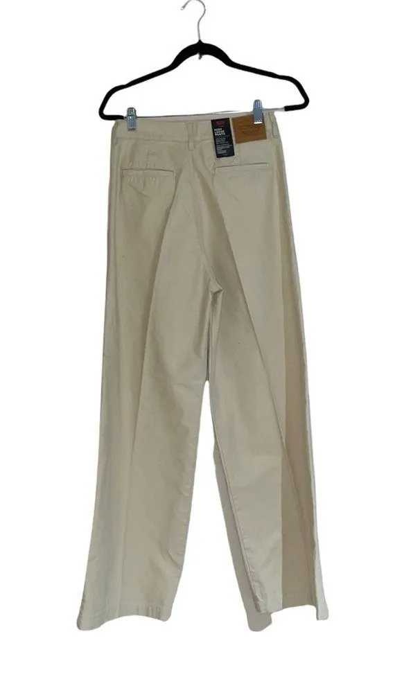 NWT LEVI’S PLEATED HIGH LOOSE PANTS 90’S STYLE KHAKI SZ-27 x 32 - Image 9