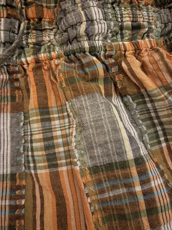 Plaid Babydoll Top Multiple Size M - Image 2