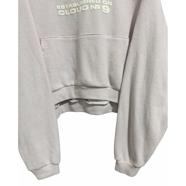 Boys Lie Waffle Weave Hooded Sweatshirt Light Purple‎ Size Os - Image 5