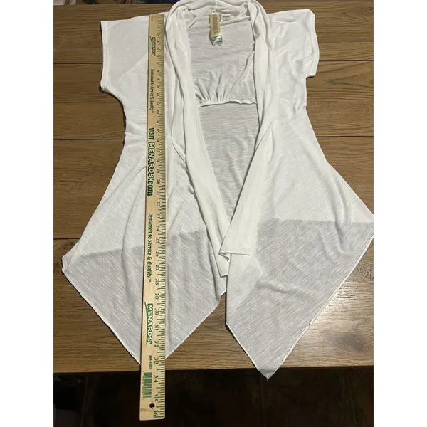 Fresh Brewed Size XL Lightweight Stretchy Summer Top Casual‎ Beach Travel White - Image 3
