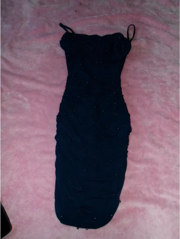 Navy Blue Windsor Dress Mini Homecoming - Image 2