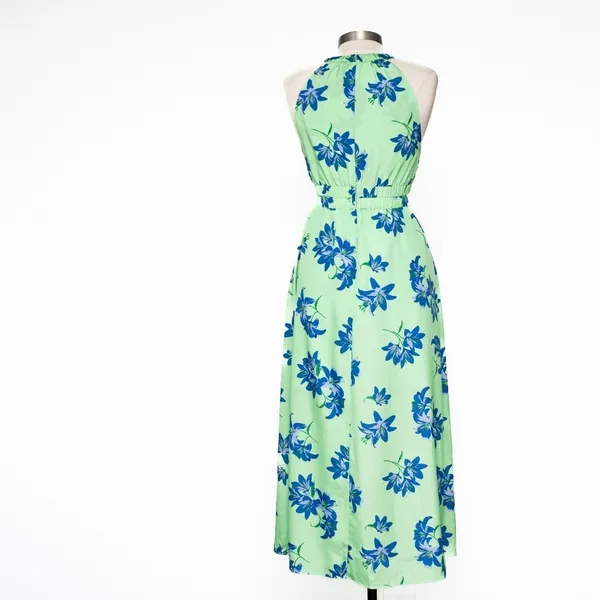 Likely Karrica Maxi‎ Dress Blue Floral Cut Out Print - Image 5