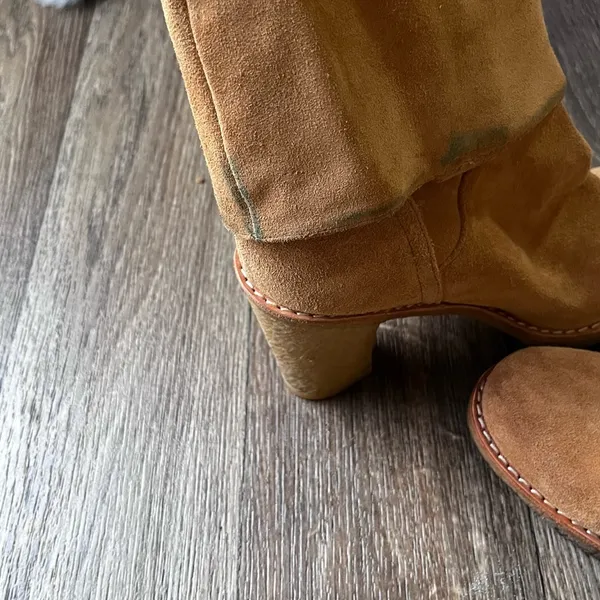 UGG Tan Heeled Suede Boots - Image 11