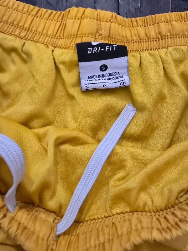Nike DriFit Baylor Shorts Womens Yellow Green Lined Running Small - Image 9