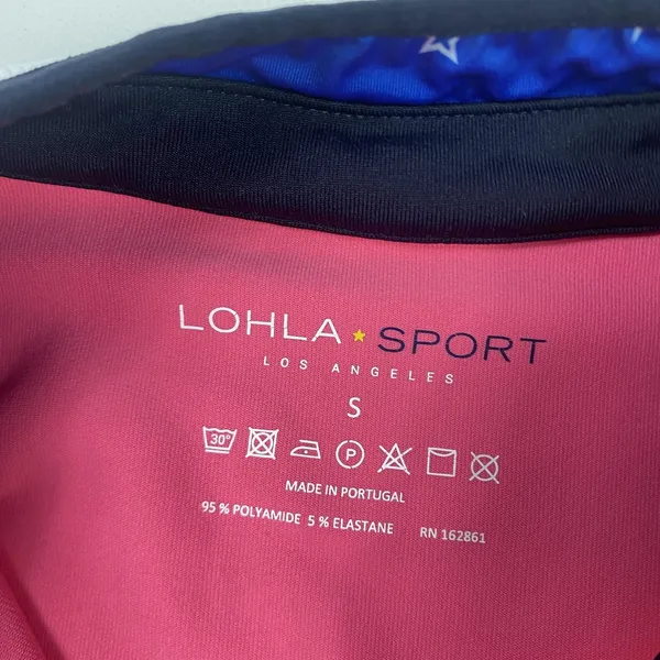 LOHLA SPORT Pullover Womens Small Pink‎ Quarter Zip Chevron Golf Long Sleeve - Image 8